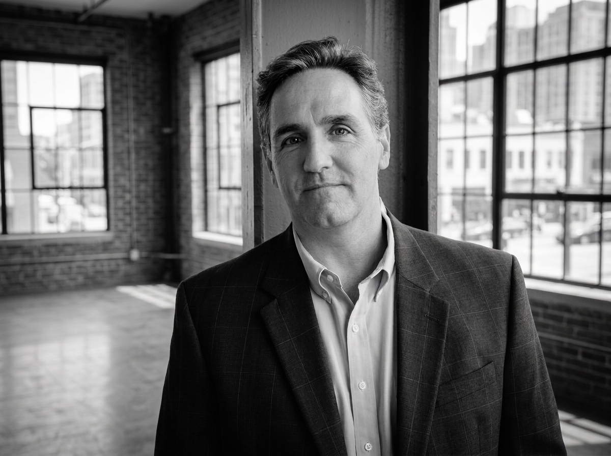 Black and white image of Gino deMaio, Ph.D.
