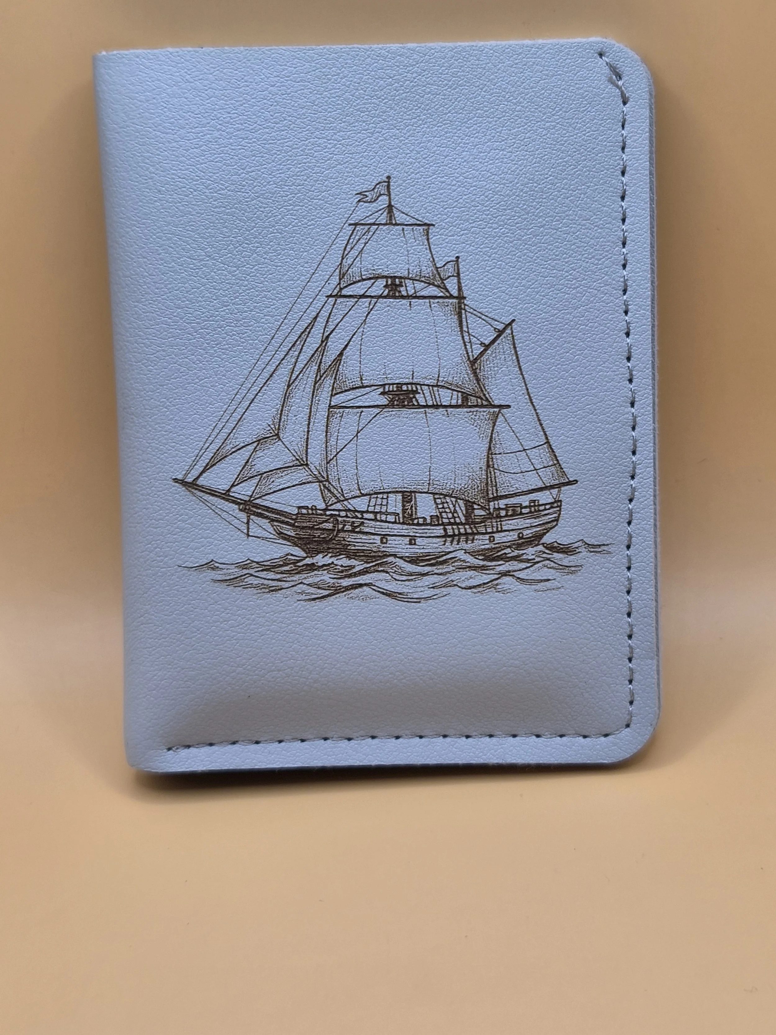 Portefeuille bleu Voilier