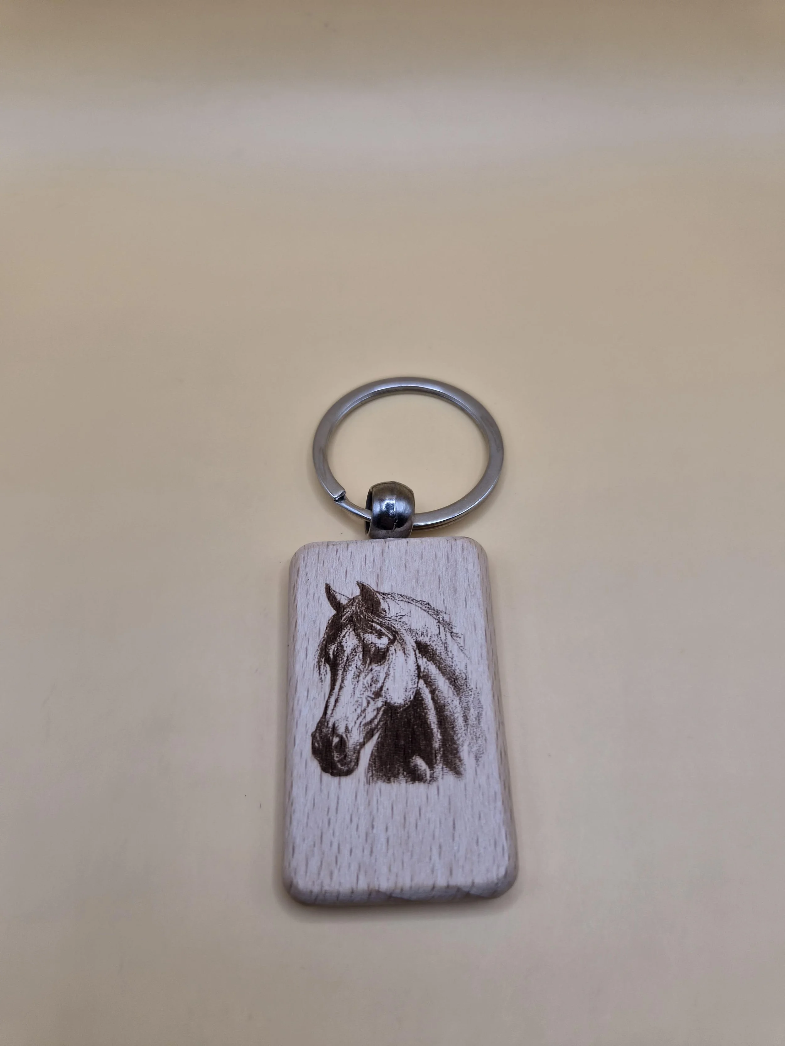 Porte clé en bois Cheval