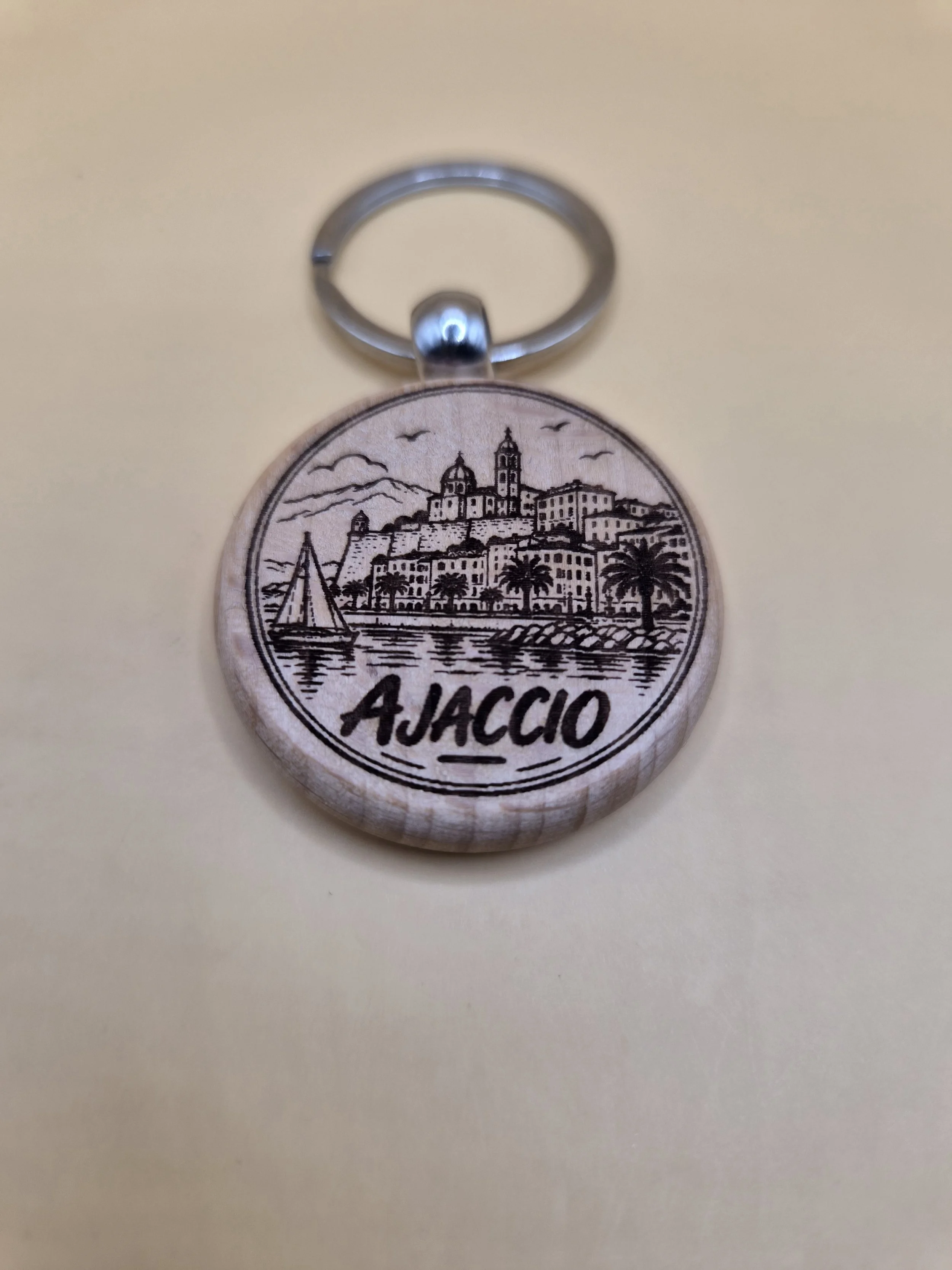 Porte clé en bois Ajaccio