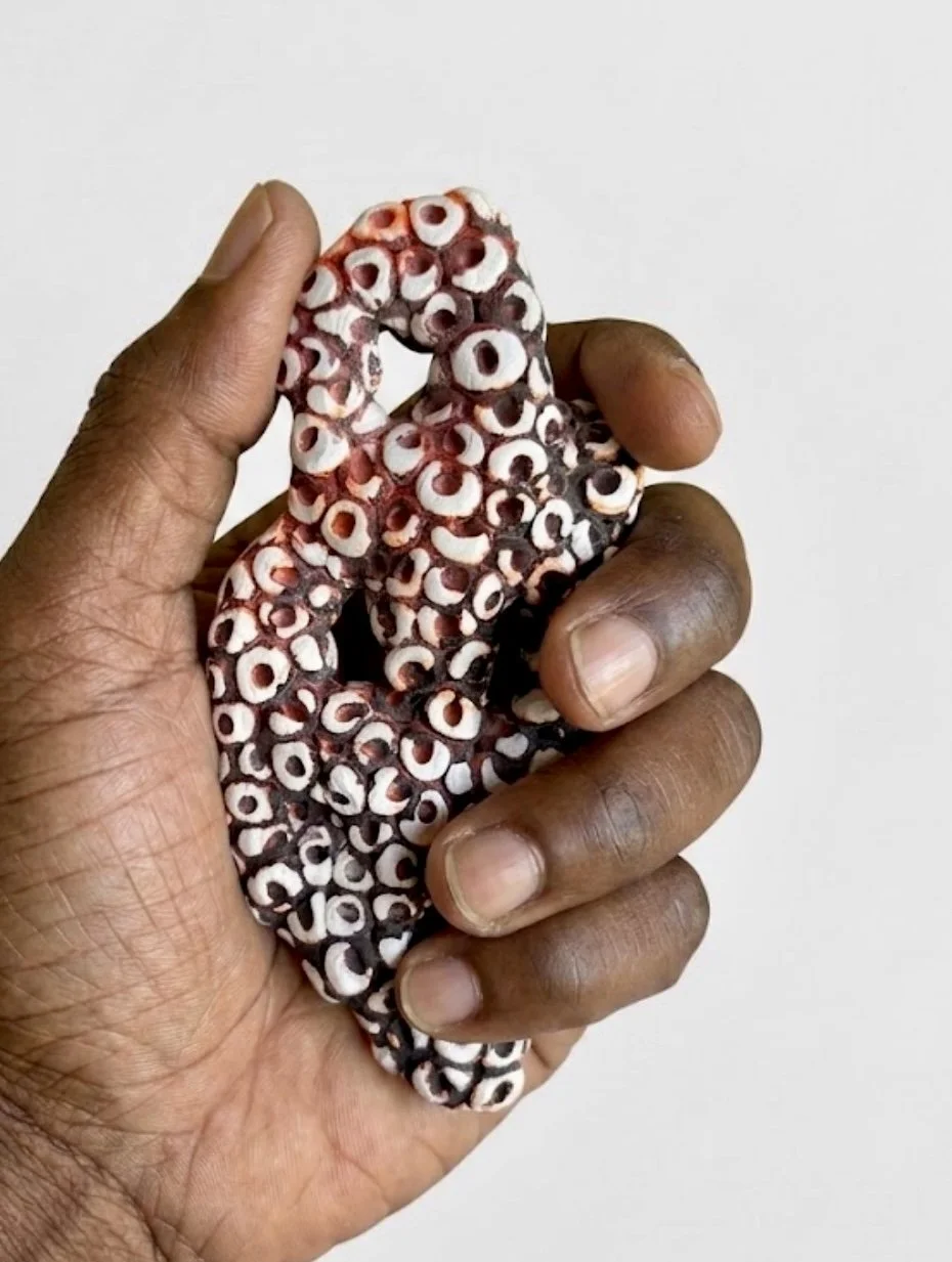 Fragment 06, 2026
stone dust, resin and pigment
approx. 4 3/4 in. 
avaiable. enquire