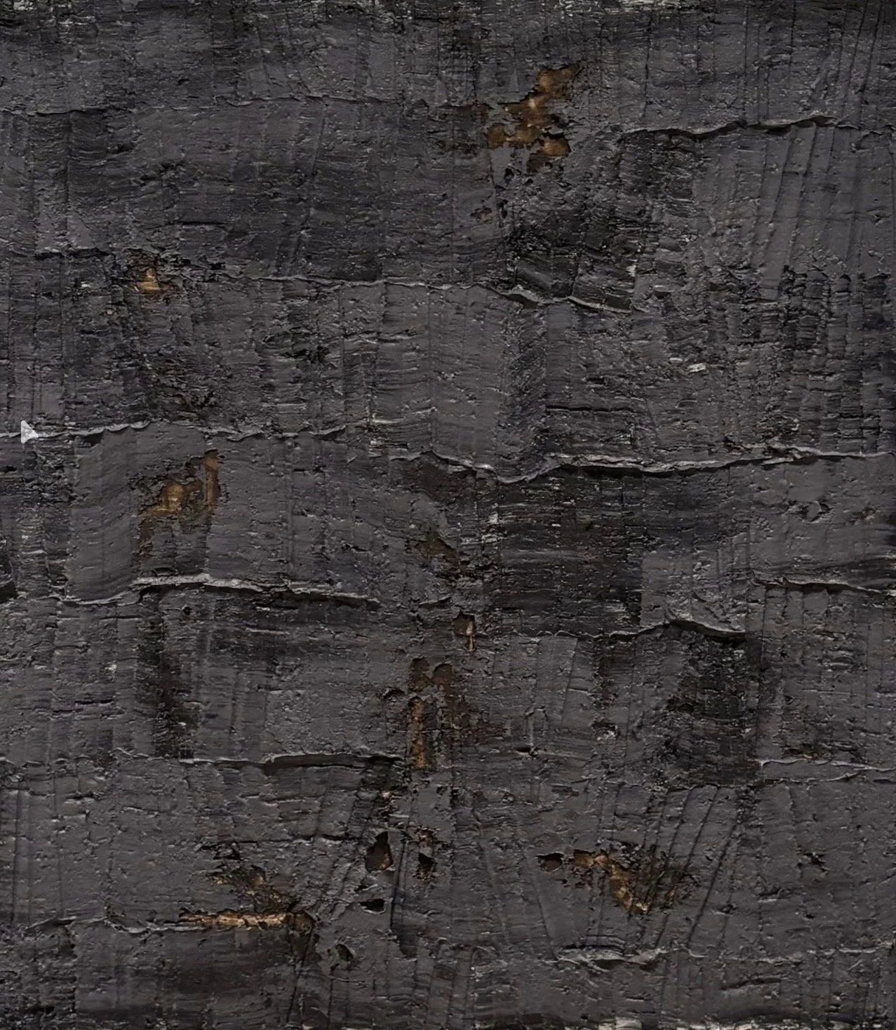 Sediment # 18 (Basalt Ash), 2026 oil and volcanic stone dust on wood panel 30 x 34 x 1 1/4 in