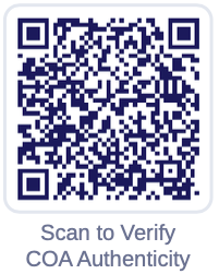 QR code with text "Scan to Verify COA Authenticity"
