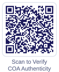 QR code for COA authenticity verification