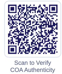 QR code with the text 'Scan to Verify COA Authenticity' underneath