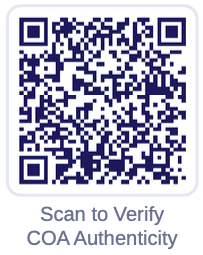A QR code with a message to scan to verify COA authenticity.