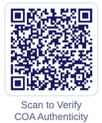 QR code for verifying COA authenticity