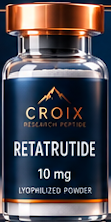 A bottle of Croix Retitrude 10 mg Lyophilized Powder dietary supplement.
