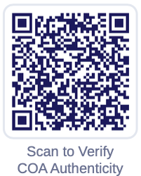 QR code for verifying COA authenticity.
