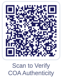A QR code with the text 'Scan to Verify COA Authenticity' below it.