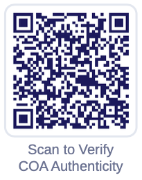 QR code with the text 'Scan to Verify COA Authenticity' beneath it.