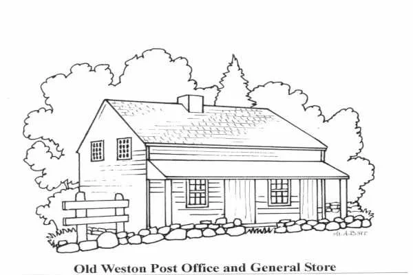Old Post Office & General Store Coloring Page