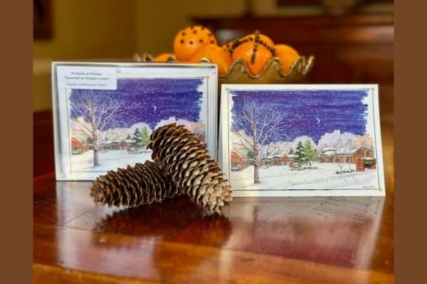 Weston Holiday Card Sale: Snowfall in Weston Center