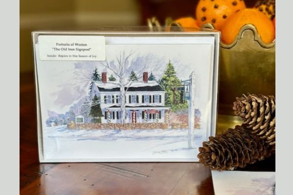 Weston Holiday Card Sale: The Old Sign Post in Winter