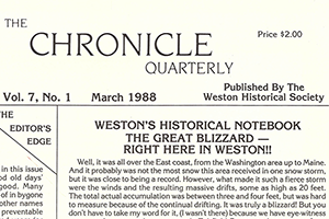 Weston History Bites: Blizzard of 1888