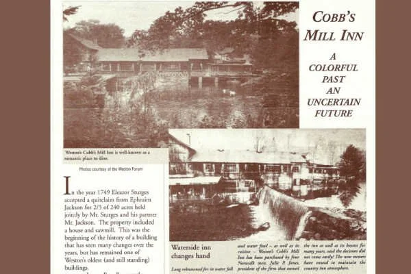 Weston History Bites: Cobb's Mill Inn