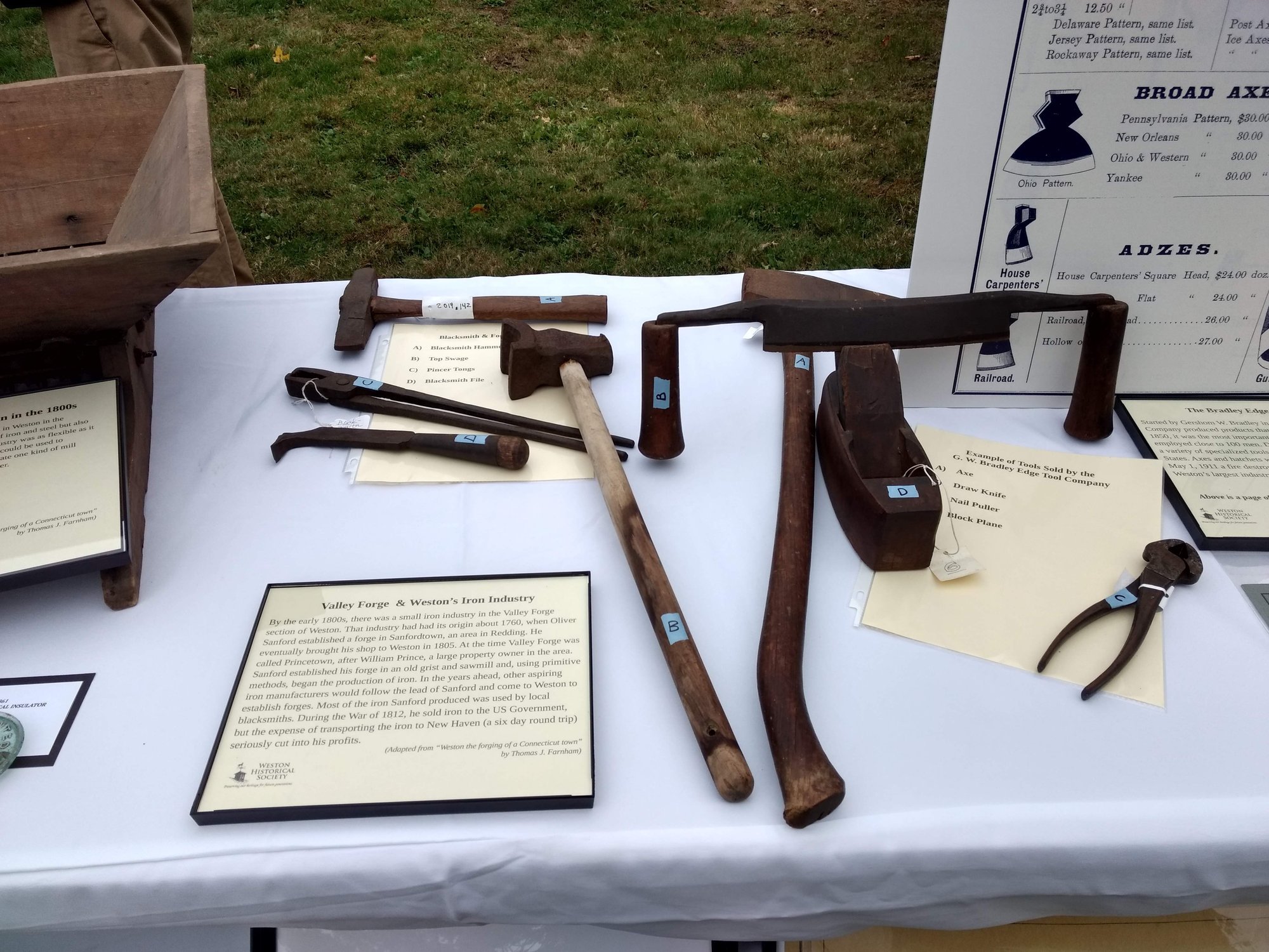 Founders Day, 2019: historic tools on display