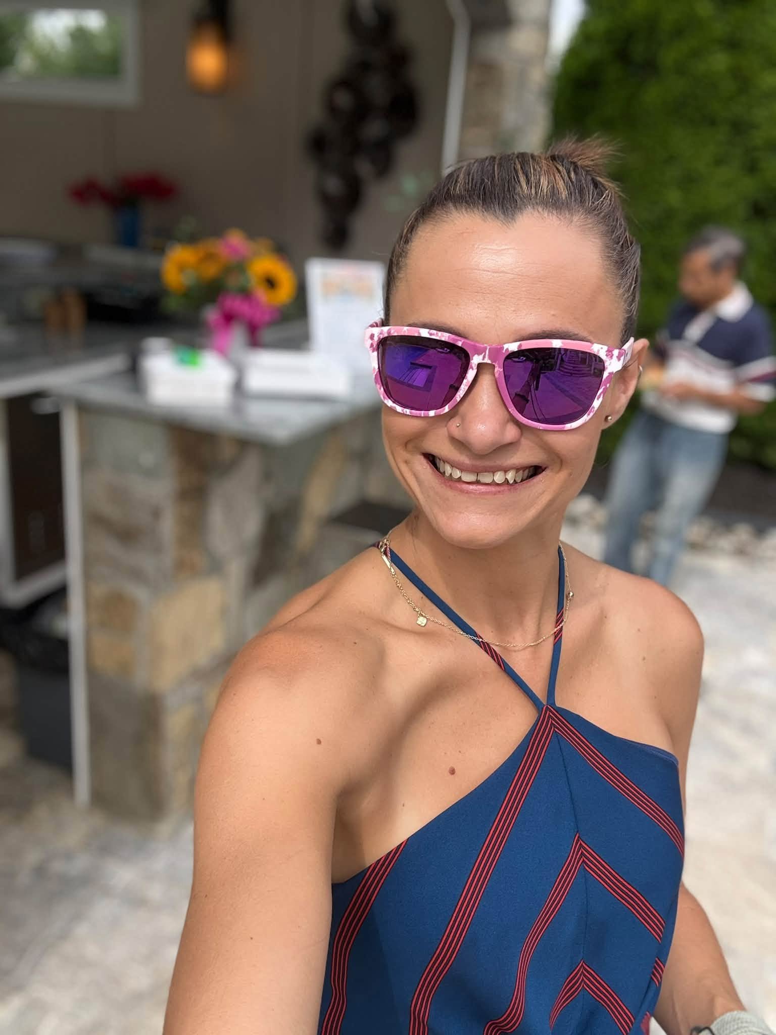 Poolside smiles and a little sunshine.