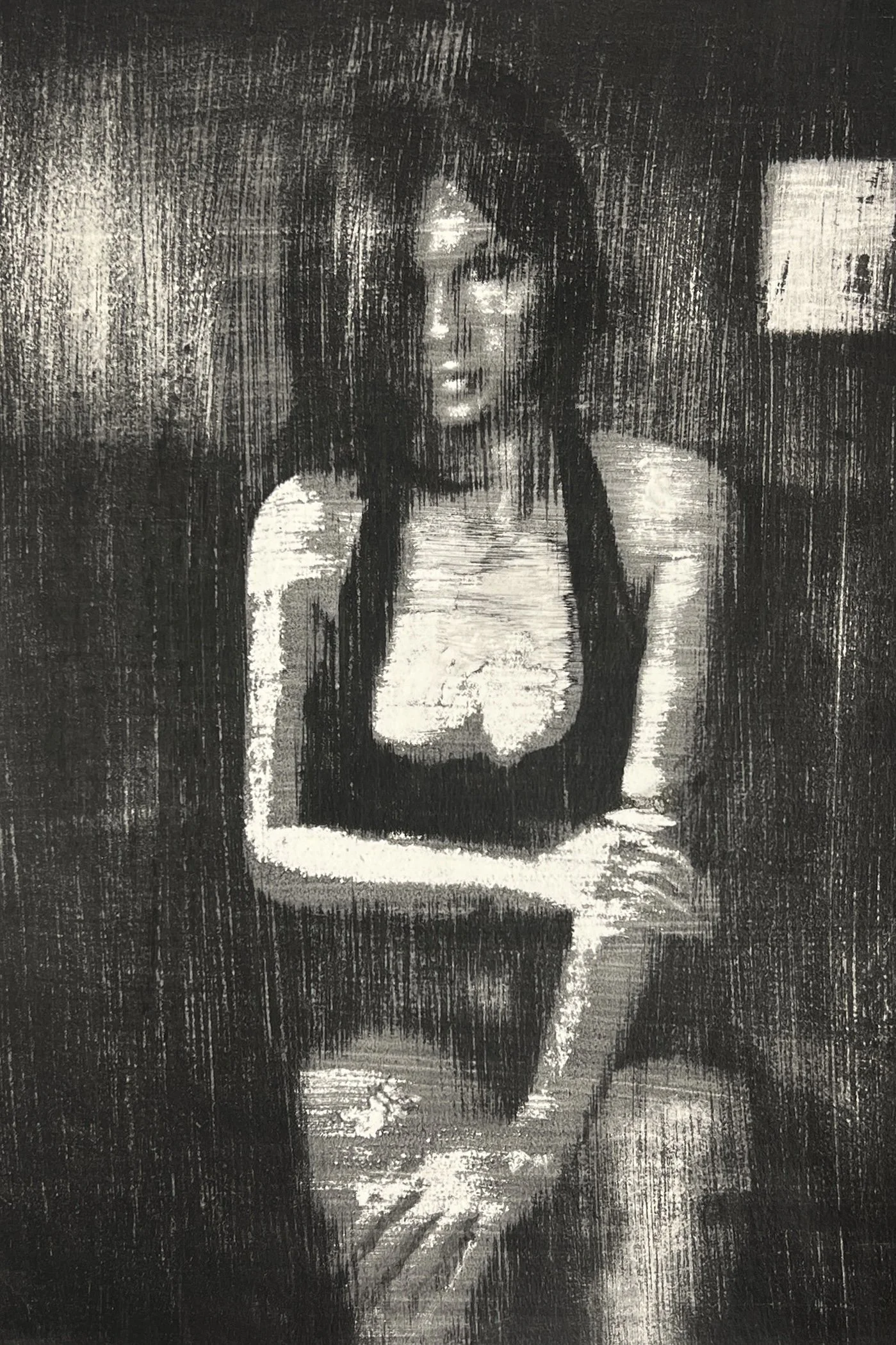 Amber H., 2024. Gum bichromate on watercolor paper, 12 in. x 18in.
