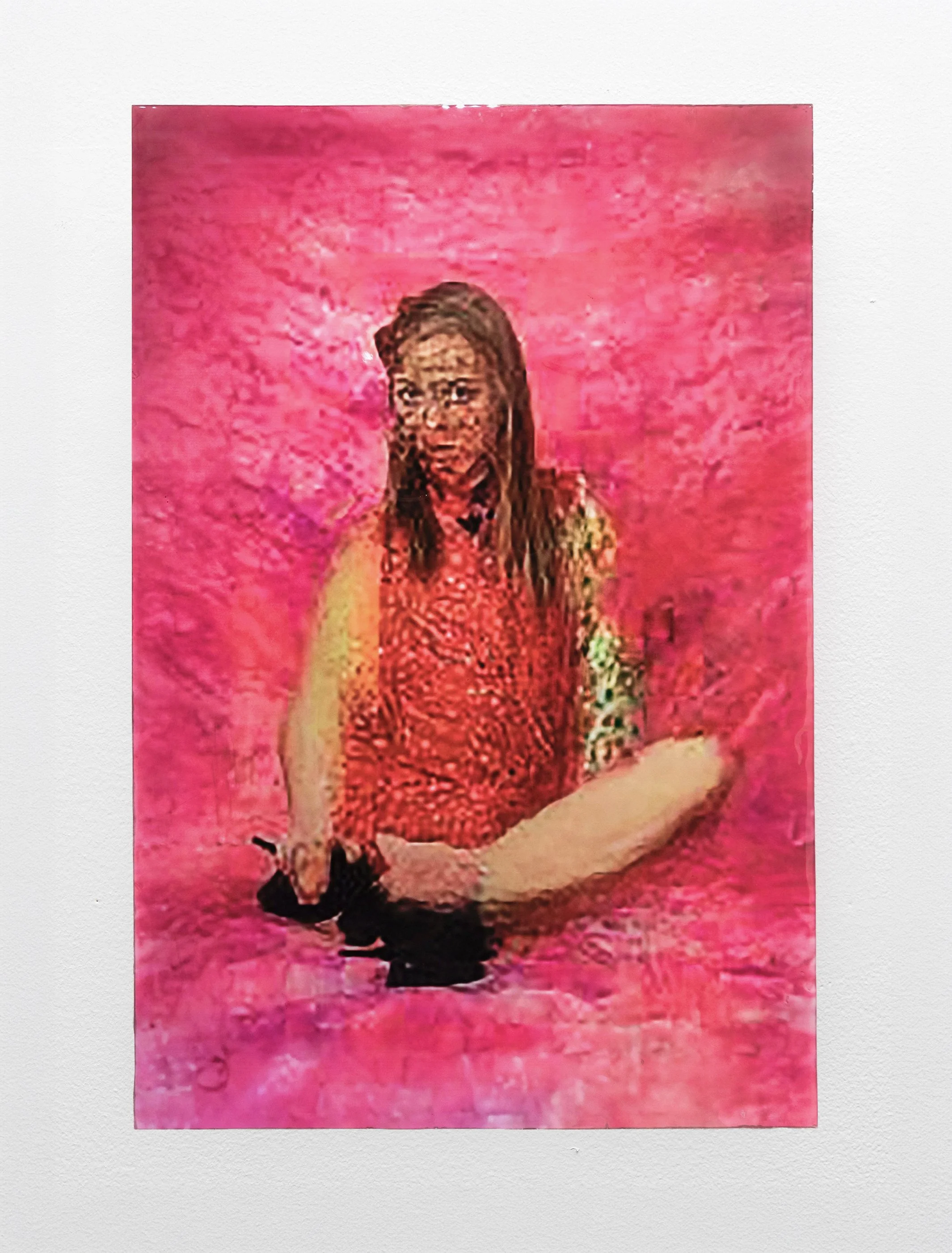 Troxler Sister 02, 2025. Inkjet print mounted on wood panel, epoxy, duct tape. 24 in. x 36 in.
