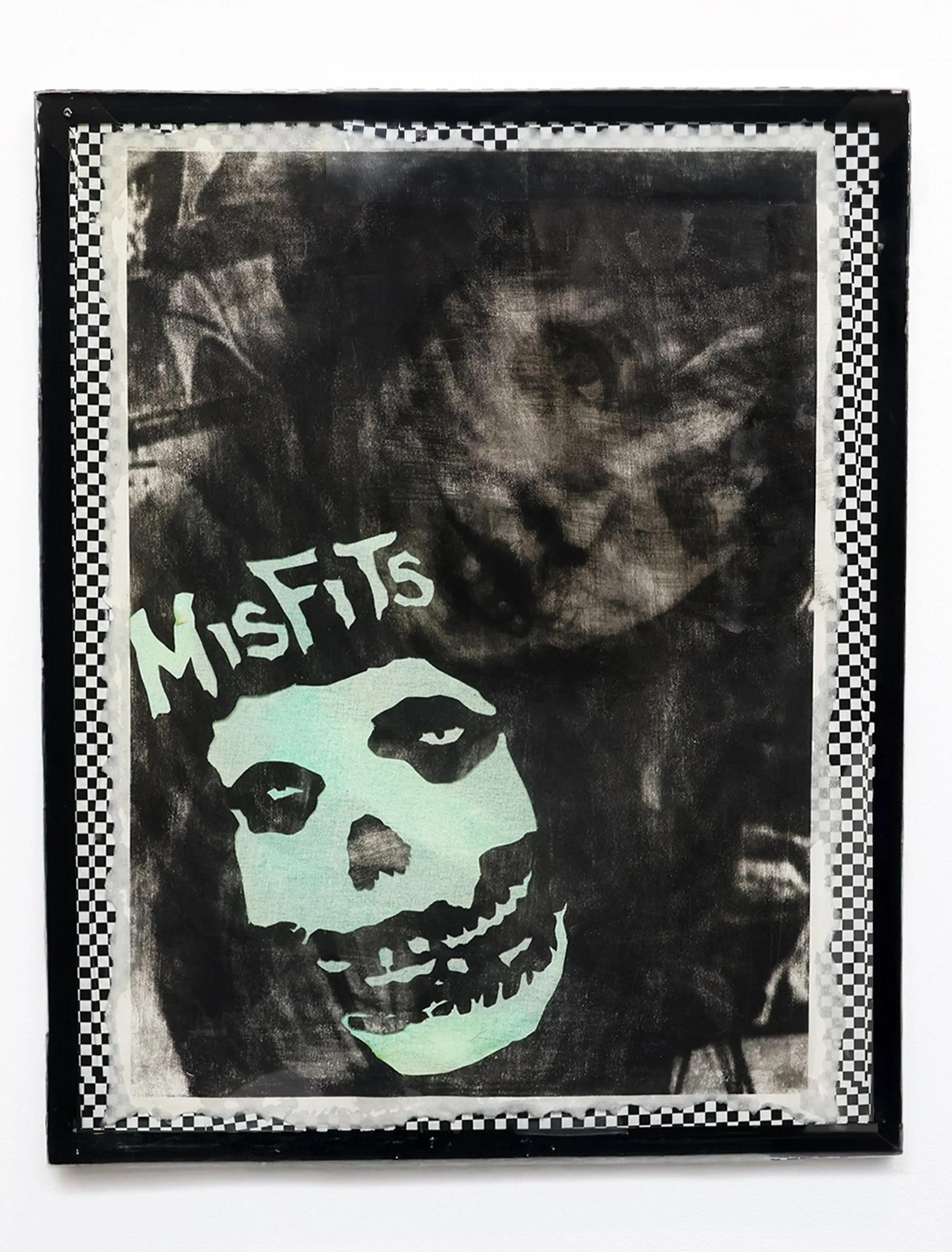 Born to Pose (Posers 03), 2025. Gum bichromate, colored pencil, canvas, duct tape, epoxy. 25 in. x 31 in.

