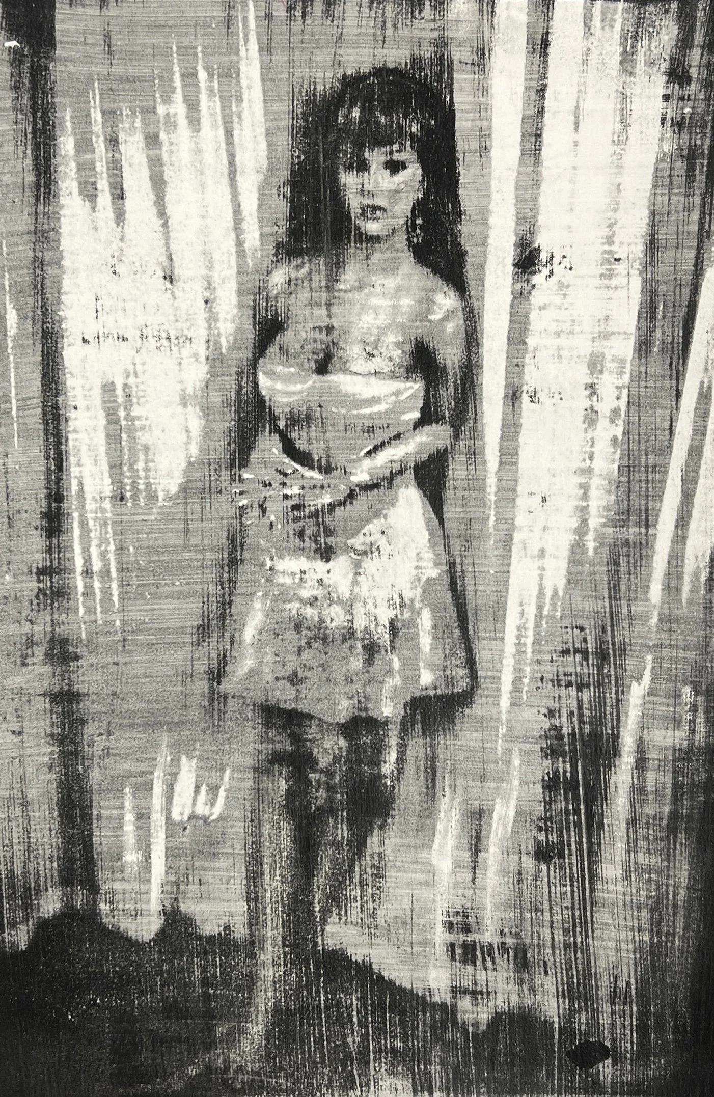 Jenny C., 2024. Gum bichromate on watercolor paper, 12 in. x 18in.