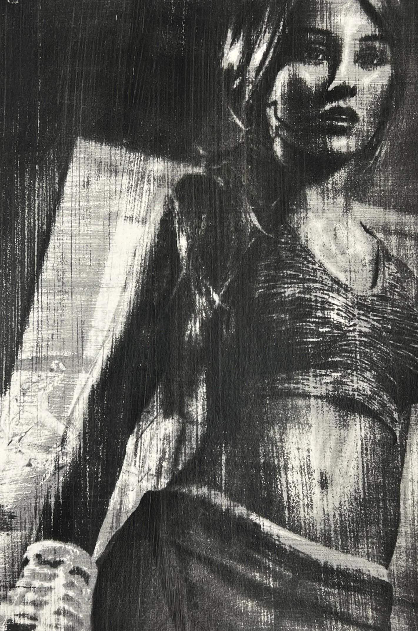 Rebecca S., 2024. Gum bichromate on watercolor paper, 12 in. x 18in.
