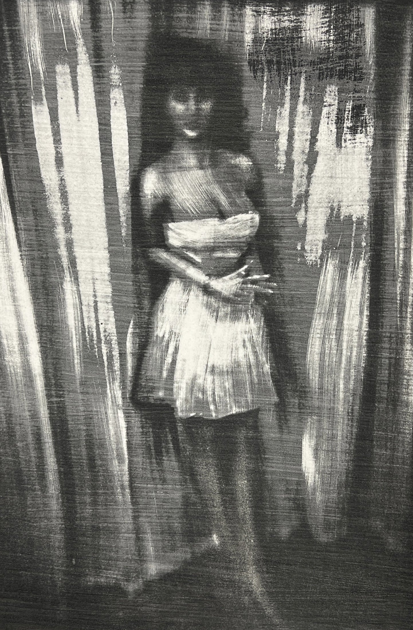 June C., 2024. Gum bichromate on watercolor paper, 12 in. x 18in.