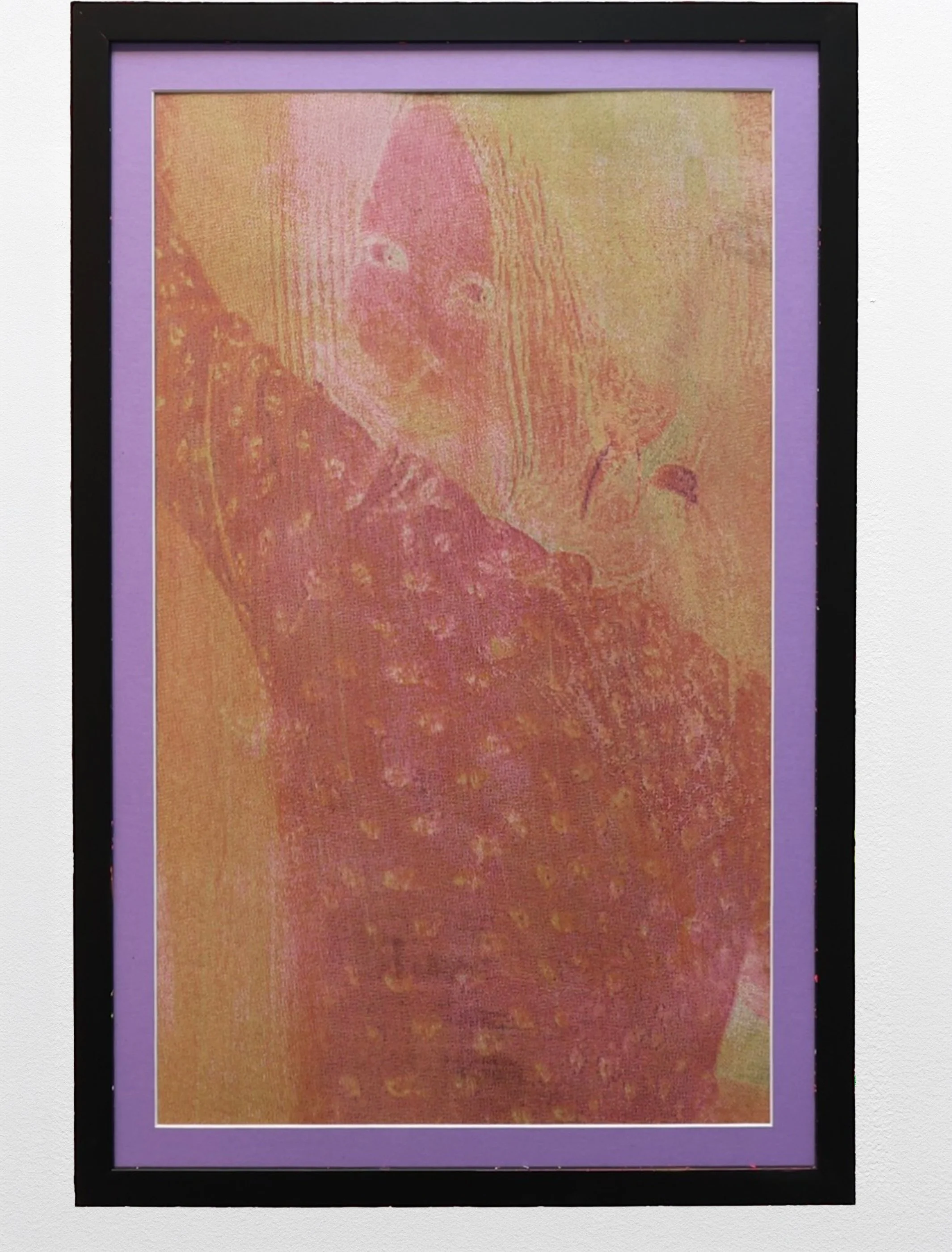 Troxler Sister 014, 2025. Gum bichromate on watercolor paper. Nail Polish Artist Frame, 16.5 in. x 25.5 in.