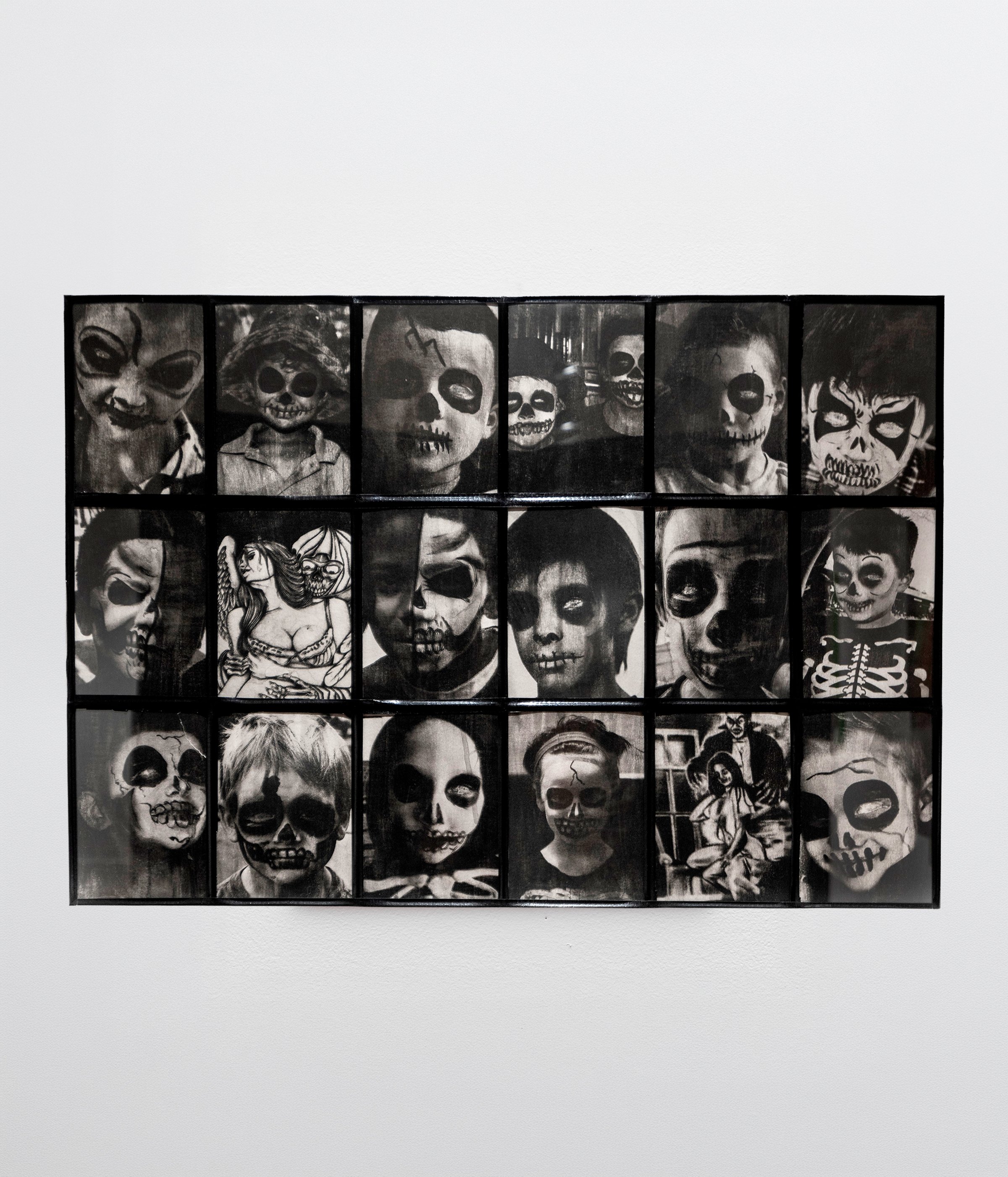 There is Nothing Left Beneath the Skin, My Heart Bleeds Underneath a Skeleton, 2025.
Gum Bichromate on watercolor paper, Duct tape frame, 30 in. x 21 in.