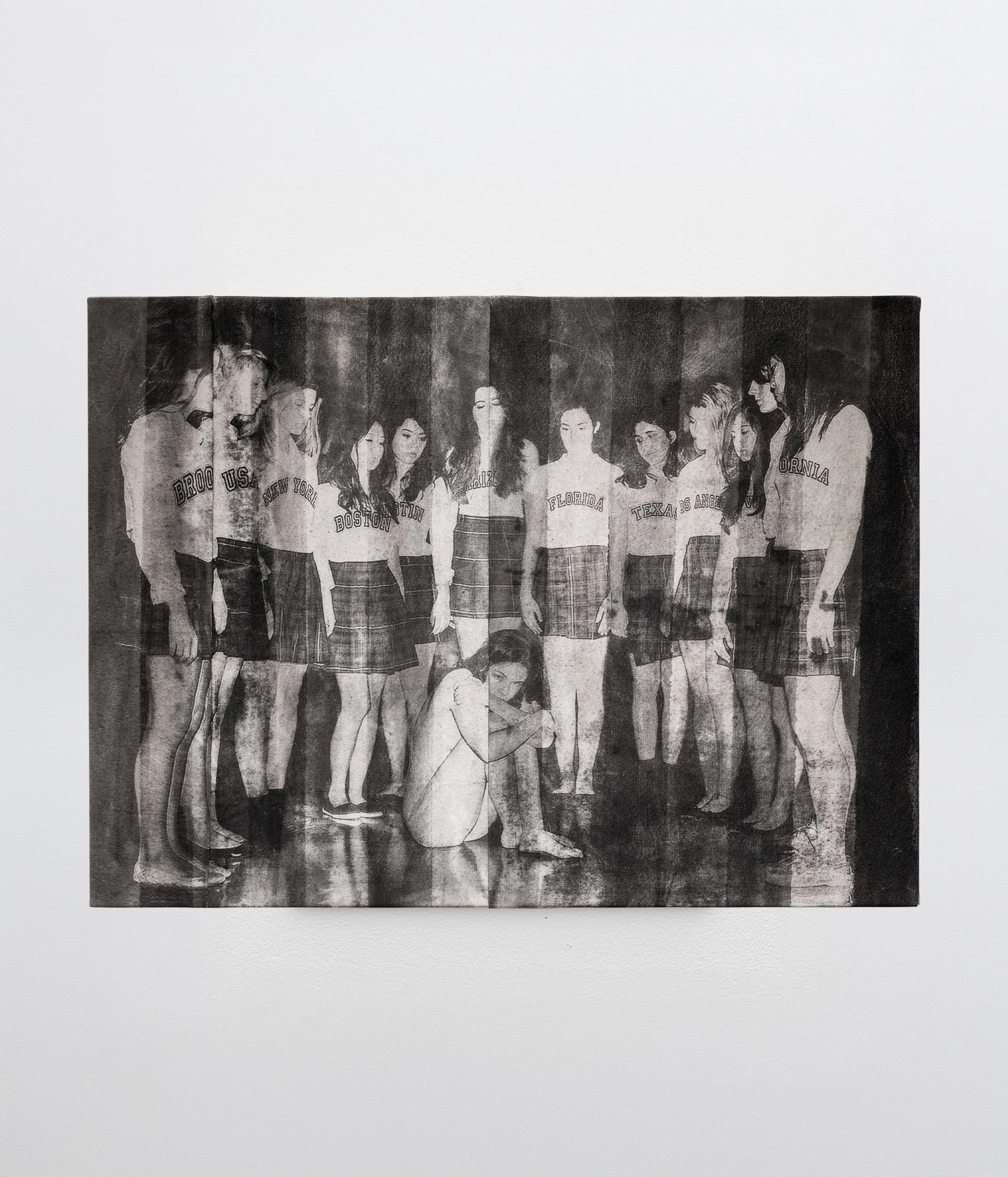 Vindictive Girls, 2025. Gum bichromate on canvas, 38 in. x 28 in.
