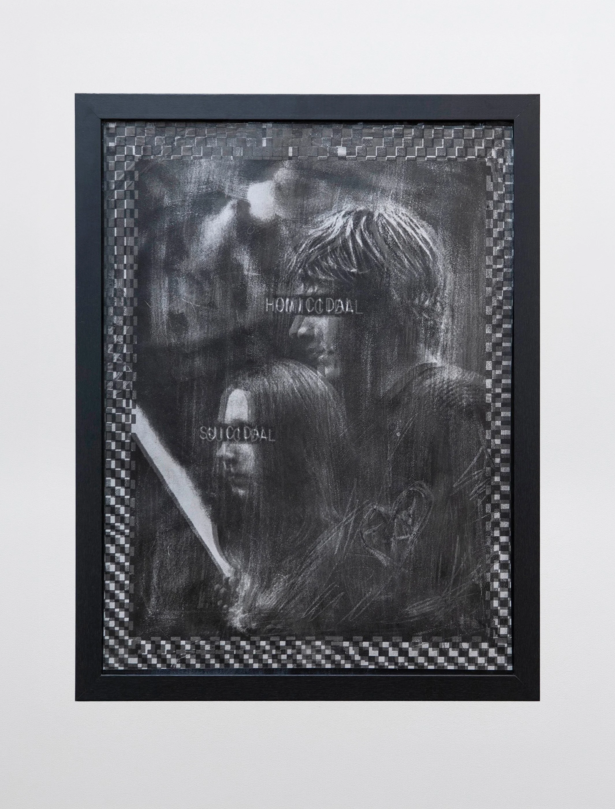 Psycho Suicide True Love, 2024. Gum bichromate on watercolor paper. 18 in. x 24 in. Framed.