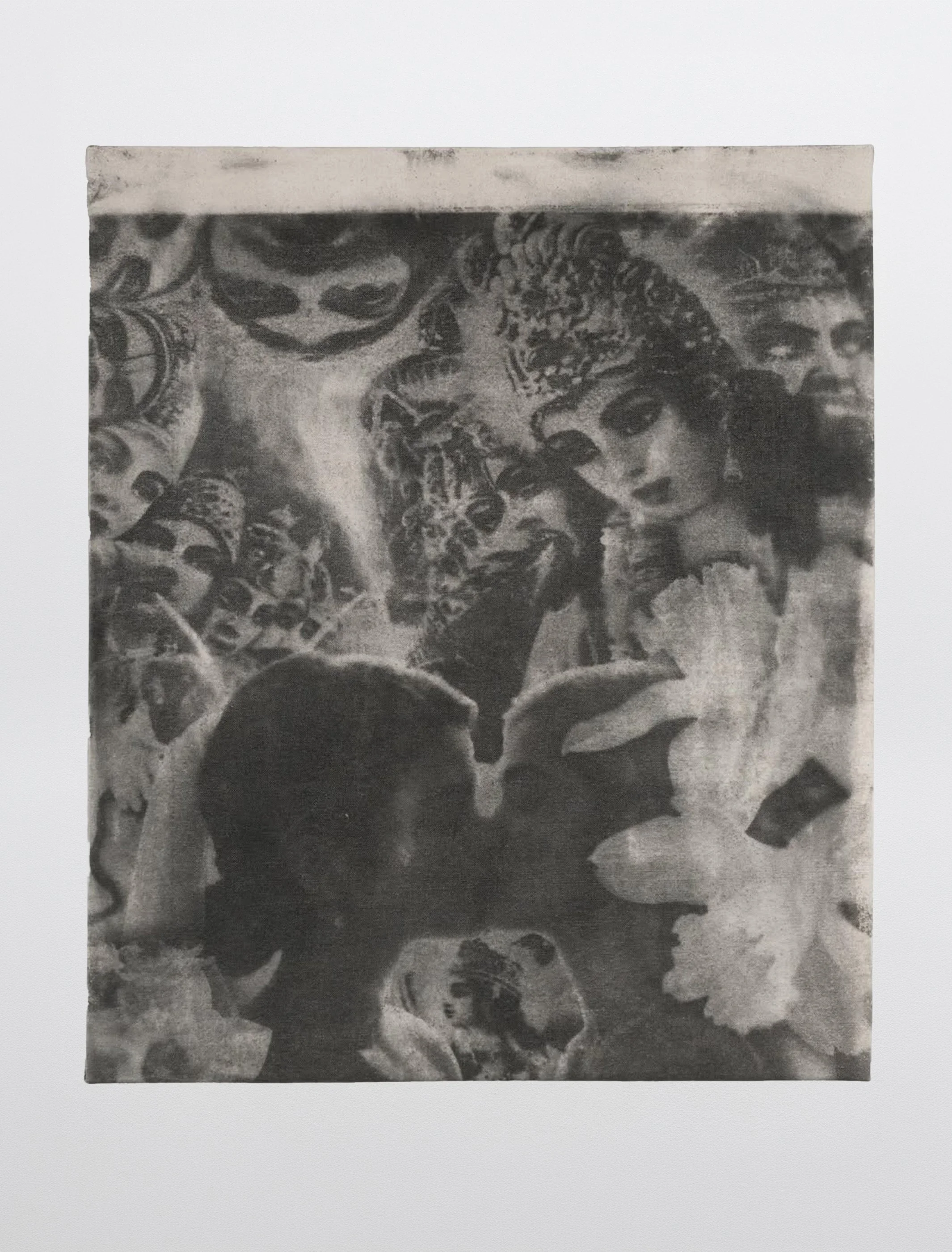 Acceptance Wedding (Selena and Hailey Bieber), 2024. Gum Bichromate on raw canvas, 18 in. x 24 in. 
