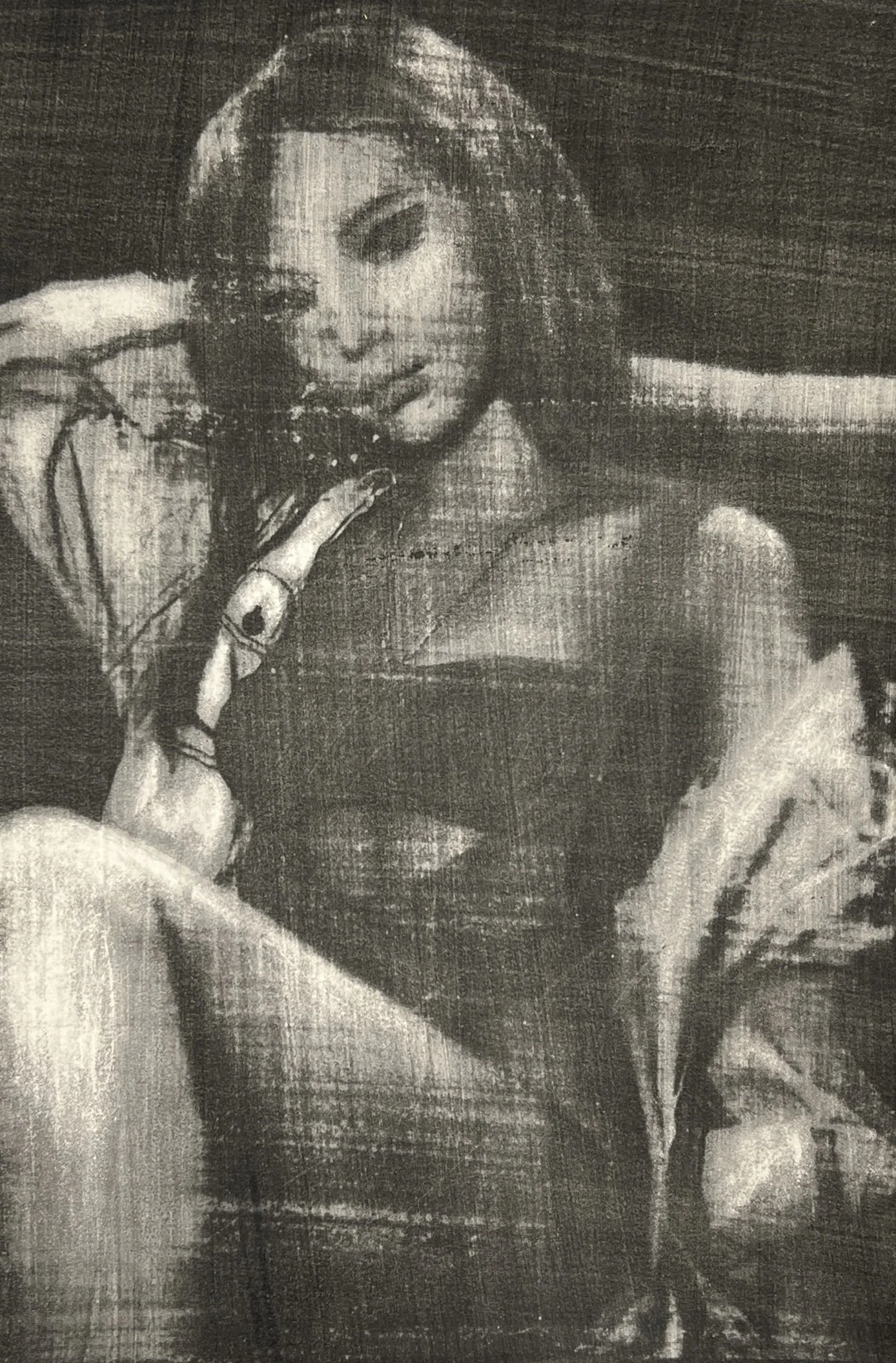 Hallie M., 2024. Gum bichromate on watercolor paper, 12 in. x 18in.