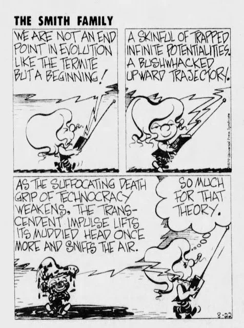 By embedding Fromm's socio-analysis within a lighthearted daily newspaper format, George Smith achieved something rare in 20th-century media: he used commercial space to critique the very economic system funding it. His retreat to the remote woods of White Salmon, Washington, was simply the logical conclusion of his art—a refusal to participate in the "sane society" that Fromm had so accurately exposed as deeply sick.