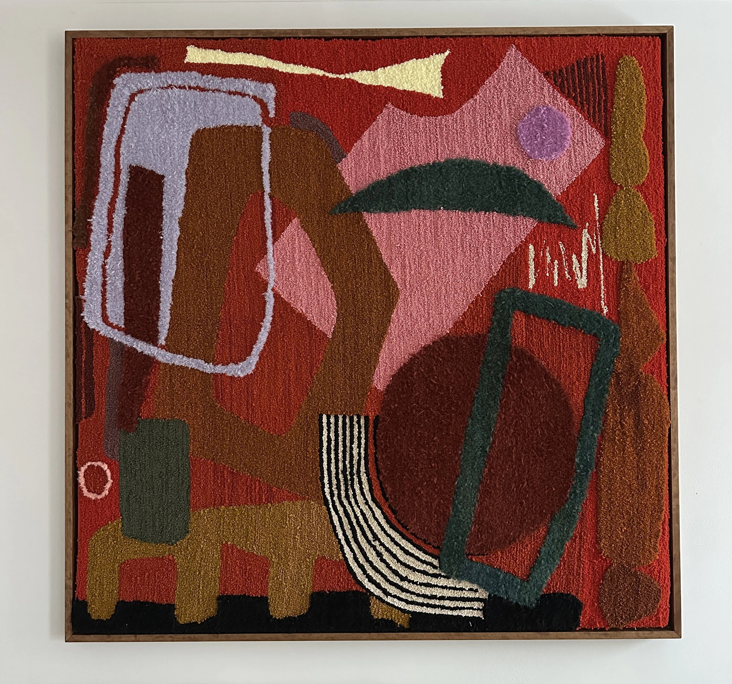 The Red Studio
5 x 5 ft
Wool, cotton, mohair, misc. collected fiber
2023