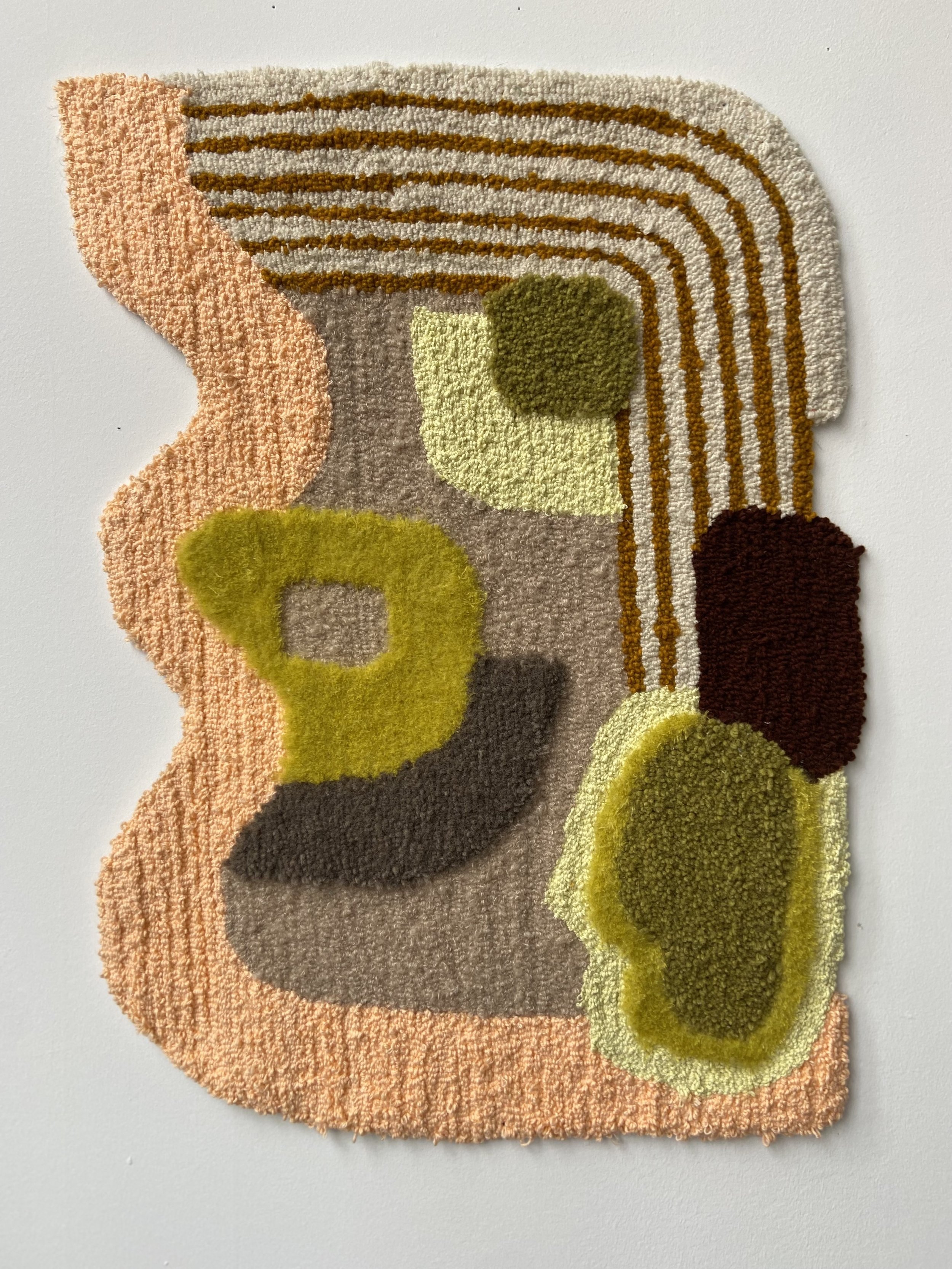 First Thought of the Day II
20 x 28 in
Wool, cotton, mohair, misc. collected fiber
2023
