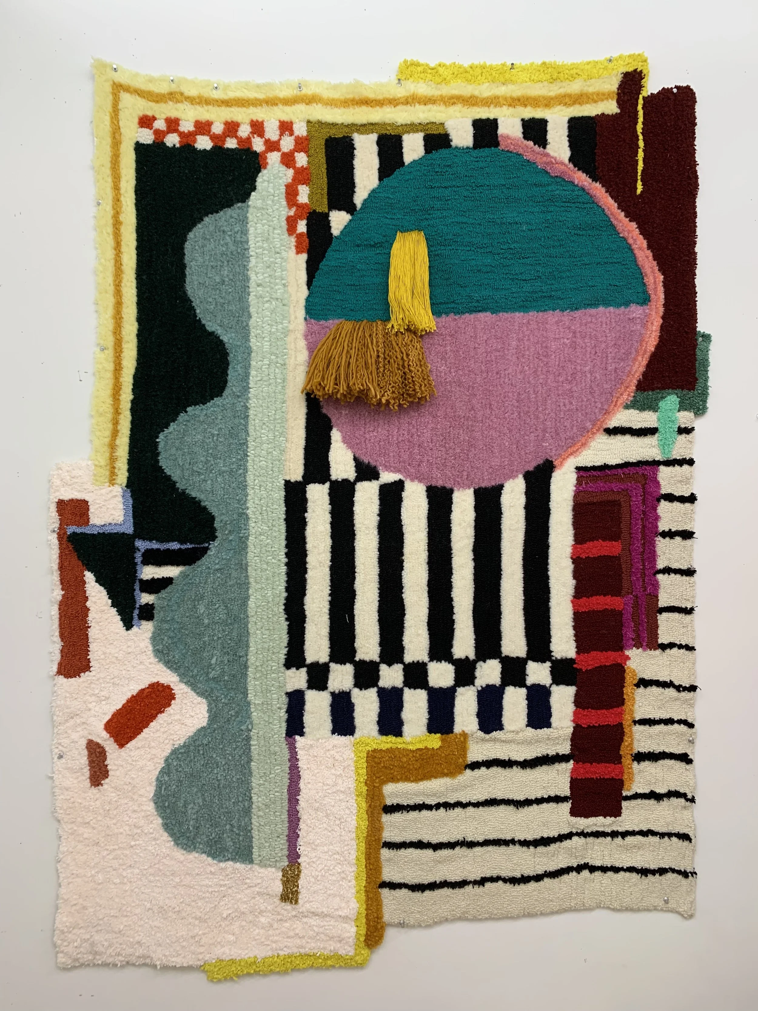 Tufted No. 3
4 x 5 ft
Wool, cotton, mohair, misc. collected fiber
2019