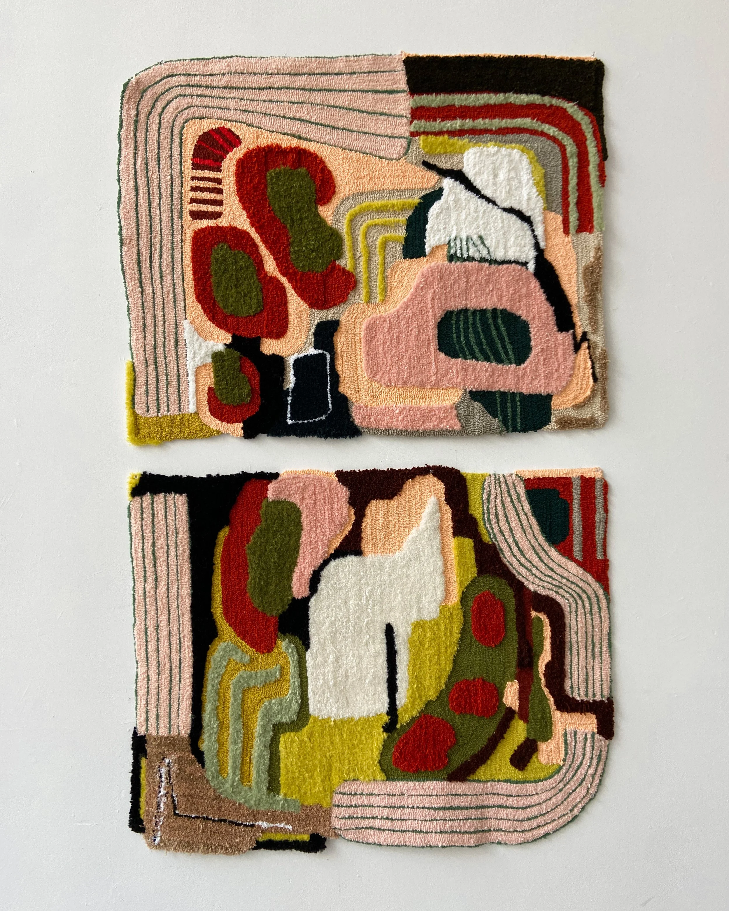 The Start of the Day is the End of the Dream
5 x 6 ft
Wool, cotton, mohair, misc. collected fiber
2021