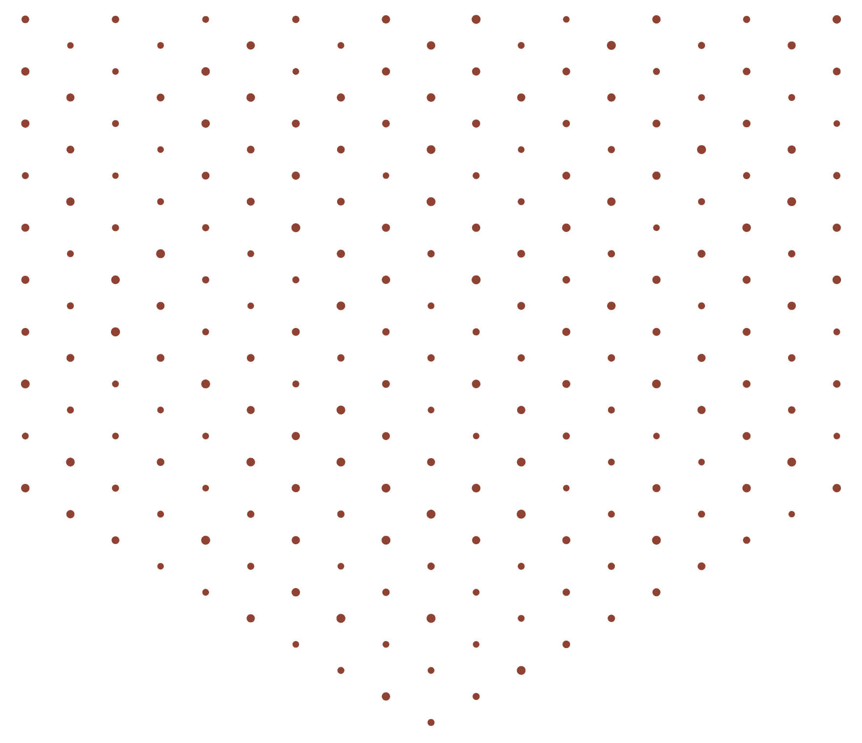 Black background with evenly spaced small brown dots in a grid pattern.