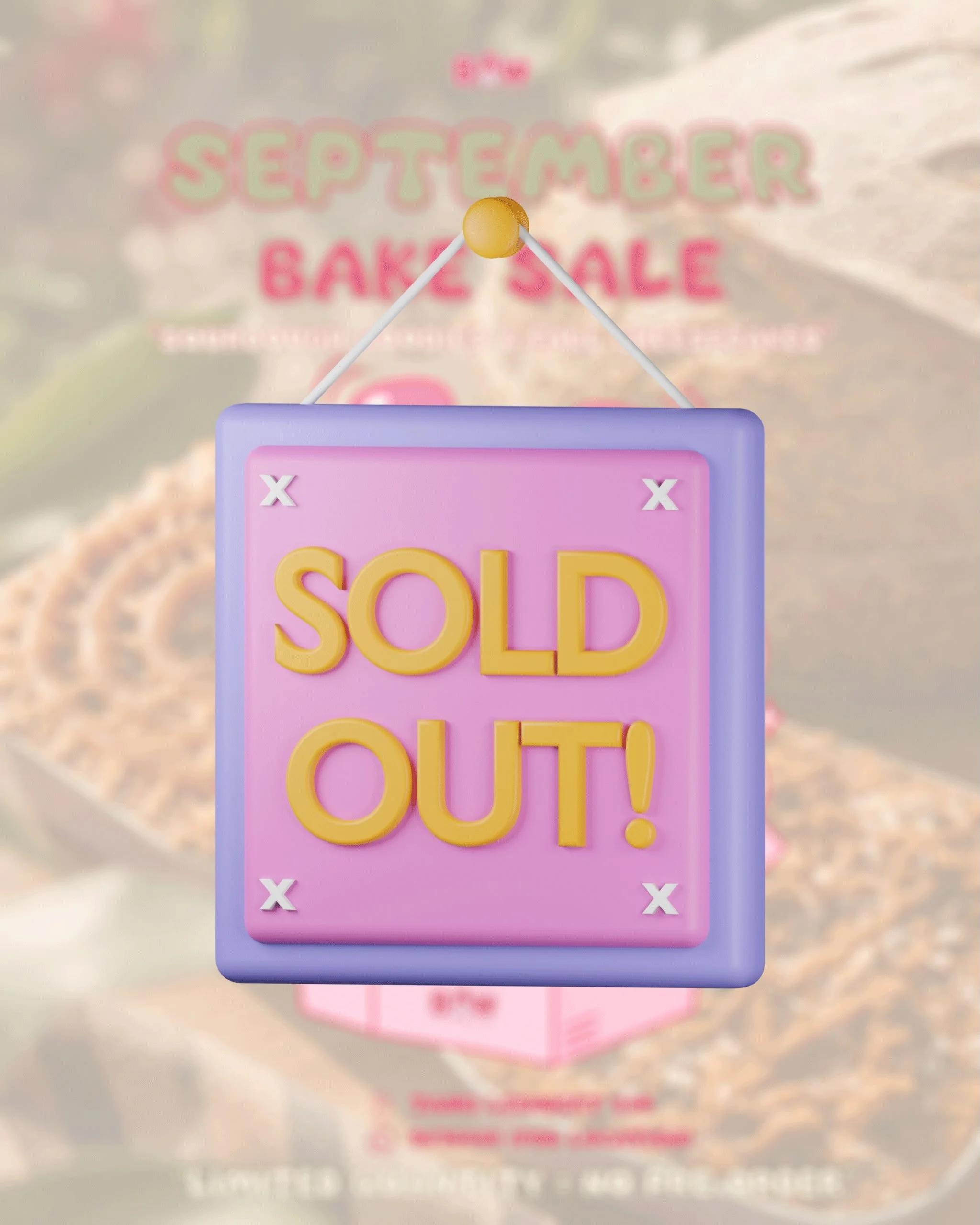 You guys 😭❤️ SOLD OUT IN LESS THAN 30 MINUTES!!

I honestly wasn&rsquo;t expecting that at all. Thank you so much to everyone who came by today, grabbed something, shared the post or told their friends about the bake sale. 🥹

I&rsquo;m still baking