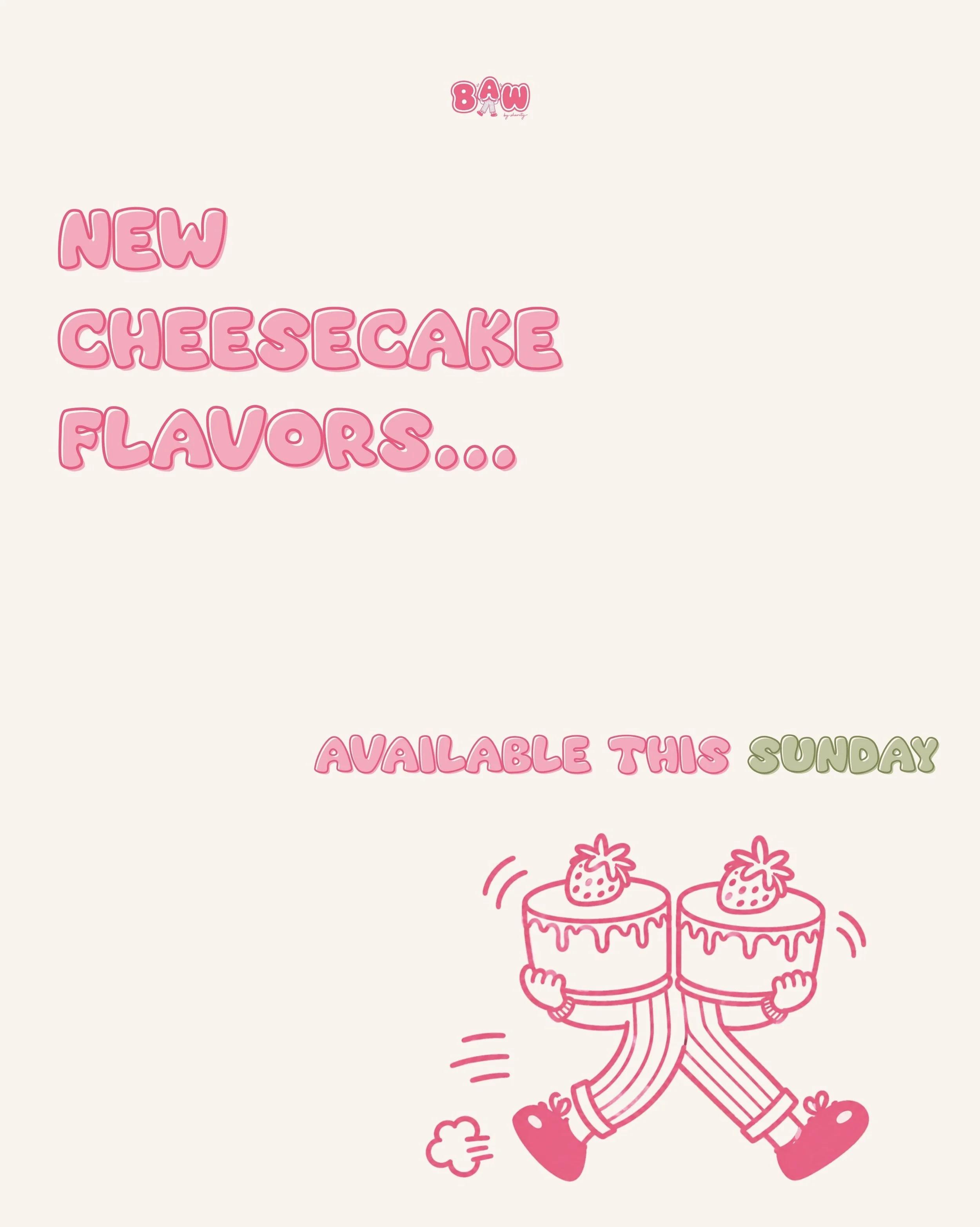 Fall flavors are here! 🍂🤎

Introducing our Biscoff Cheesecake &amp; Caramel Apple Cheesecake.. Two cozy new flavors made just for this Sunday&rsquo;s bake sale. ✨

Limited quantities &amp; available THIS SUNDAY only!
Come early because once they&rs