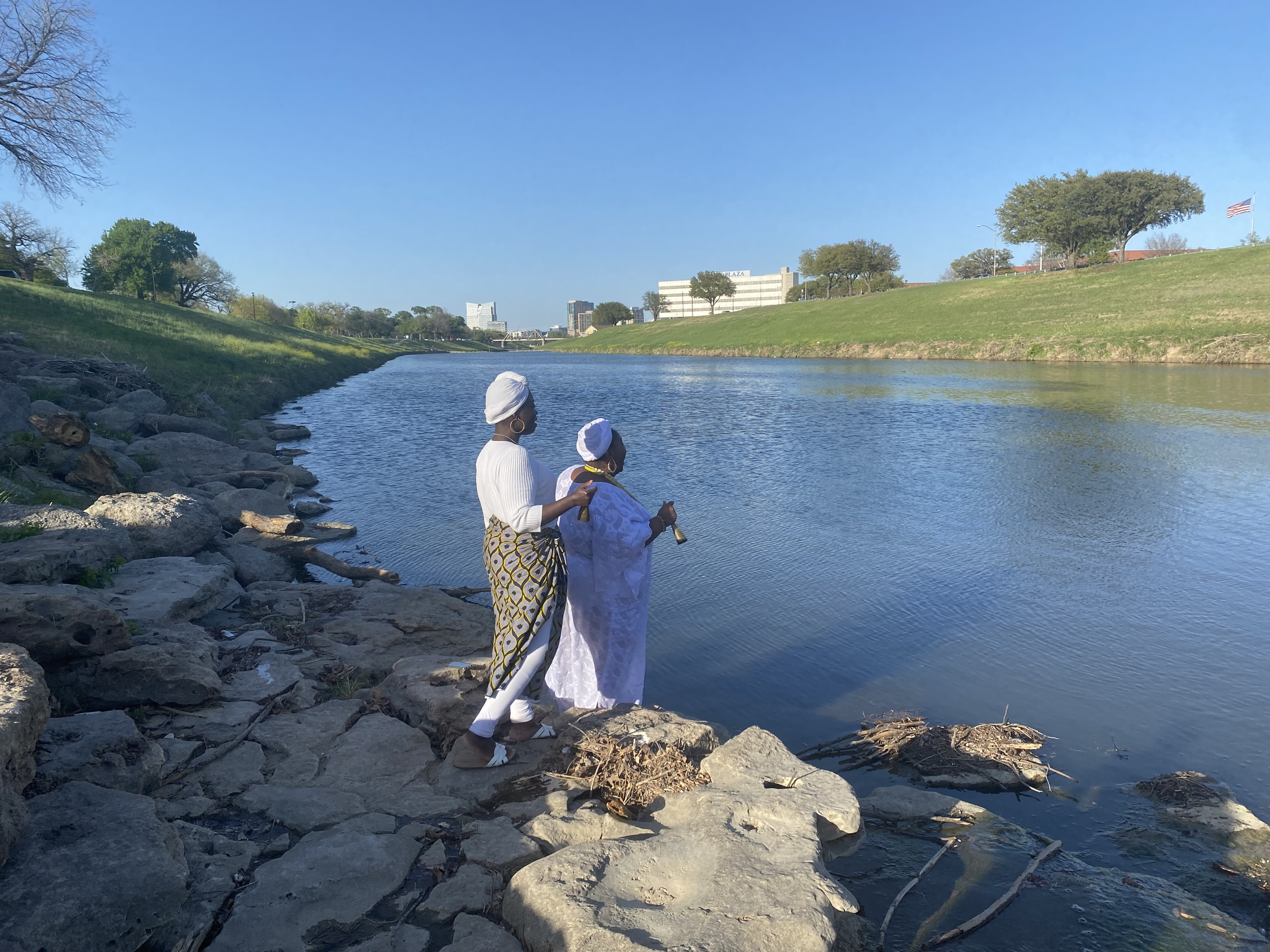At the river