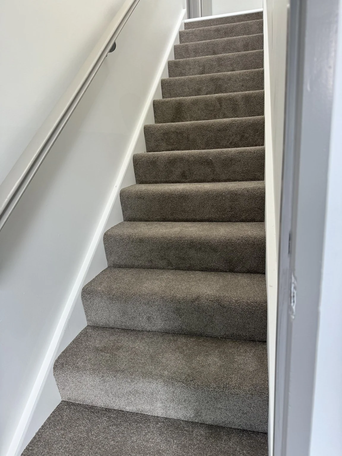 Carpeted stairs