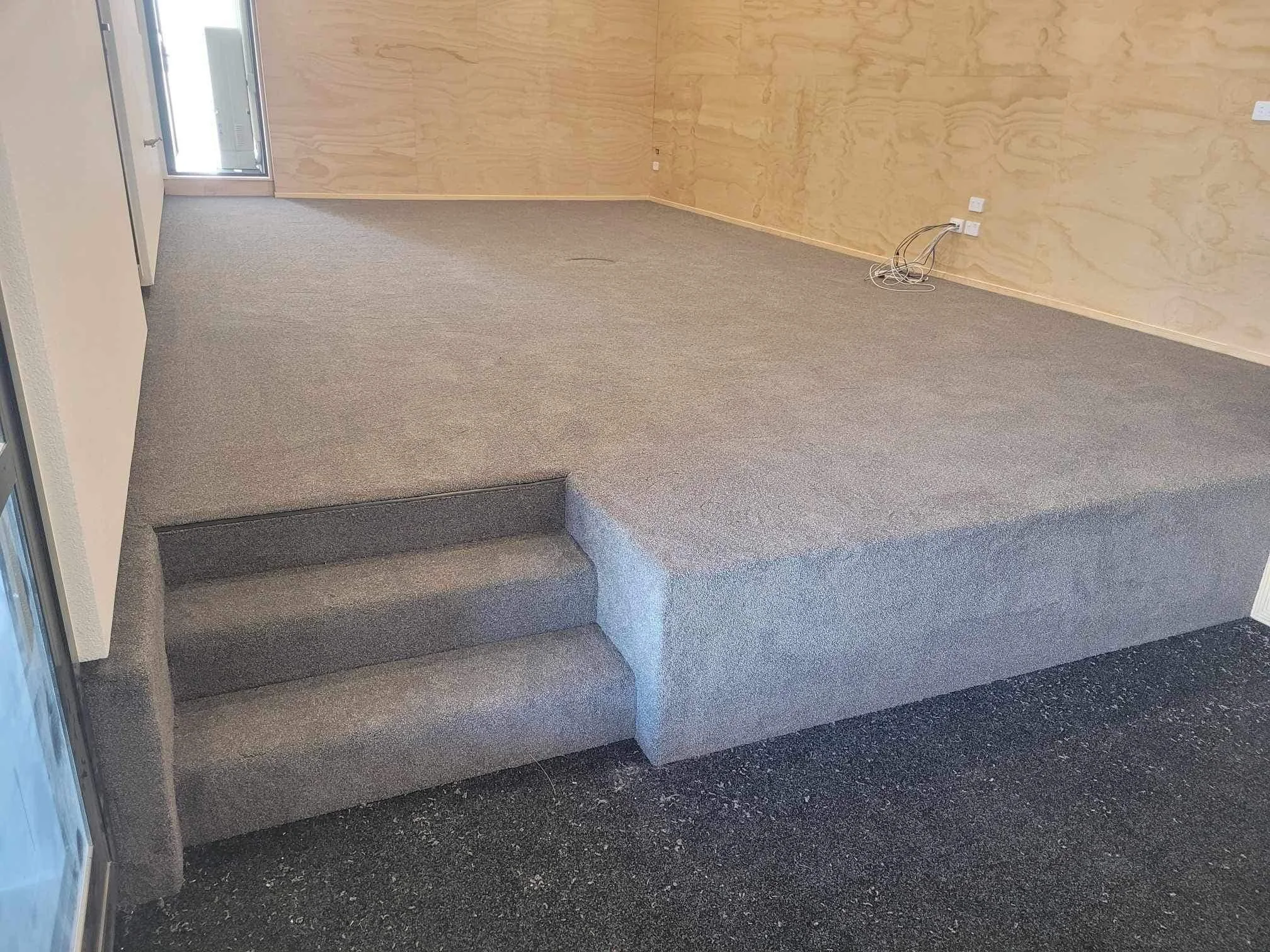 Carpeted steps