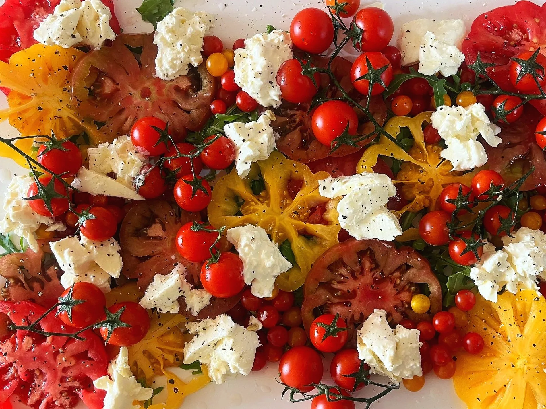 Heirloom Tomato Salad with Stracciatella