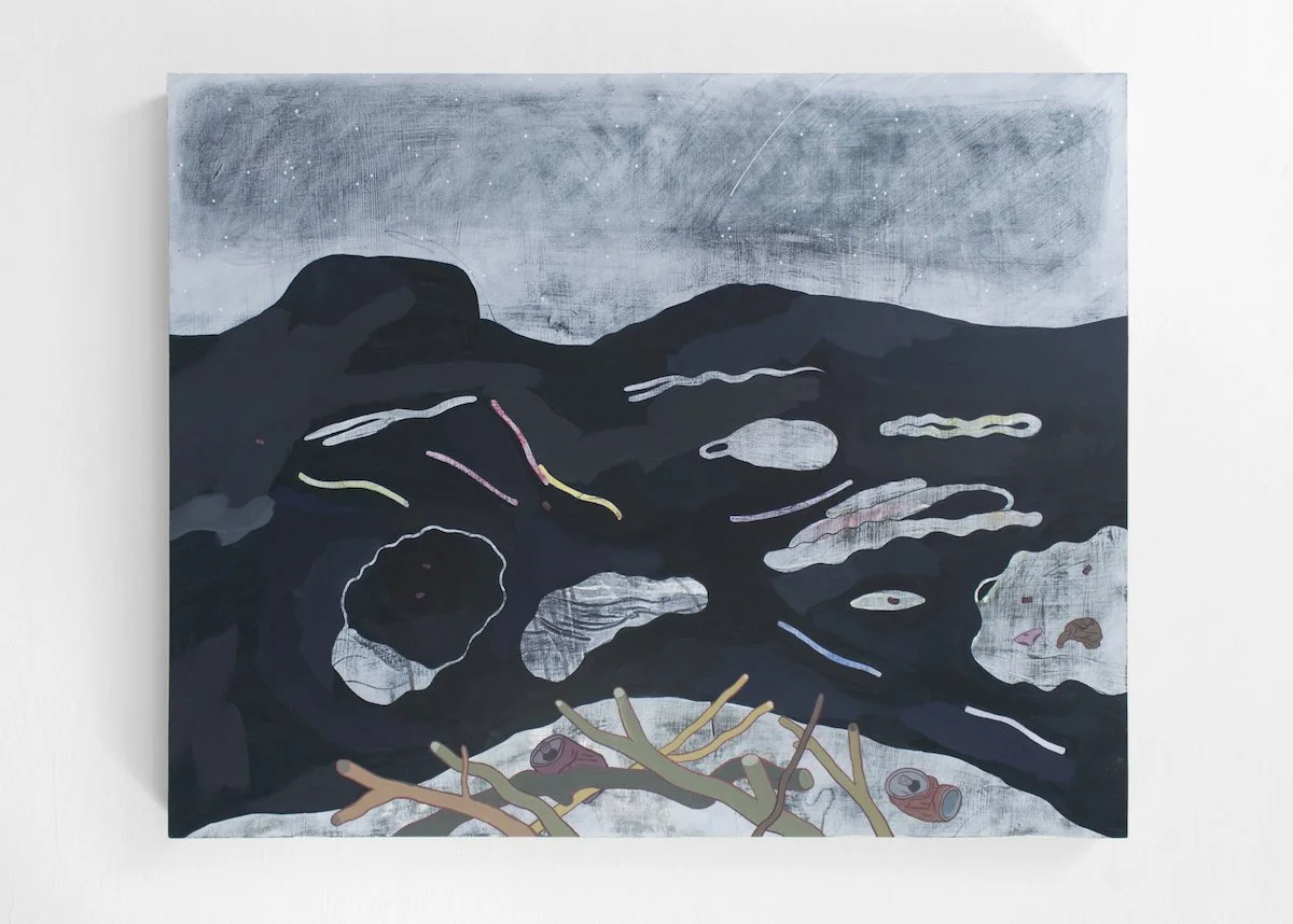Night Walk, Acrylic on panel, 4'x5'
