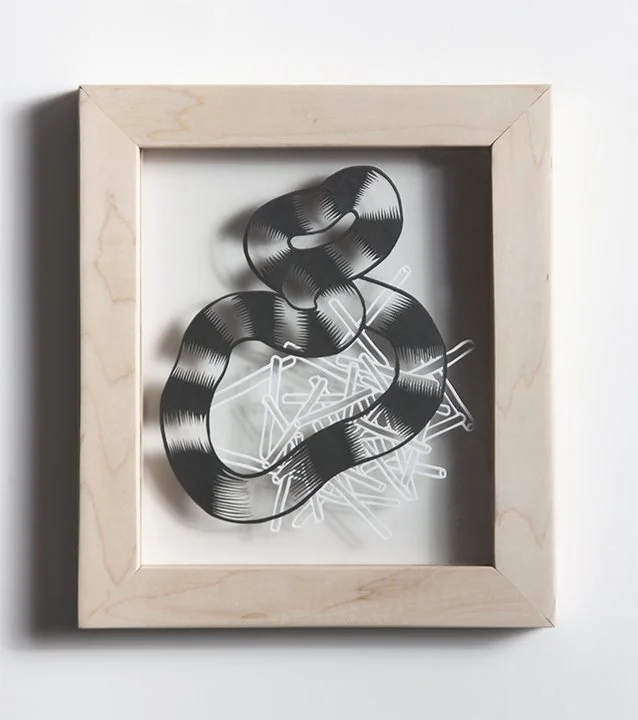 Gihon 3,
Paper in glass,
8"x8"