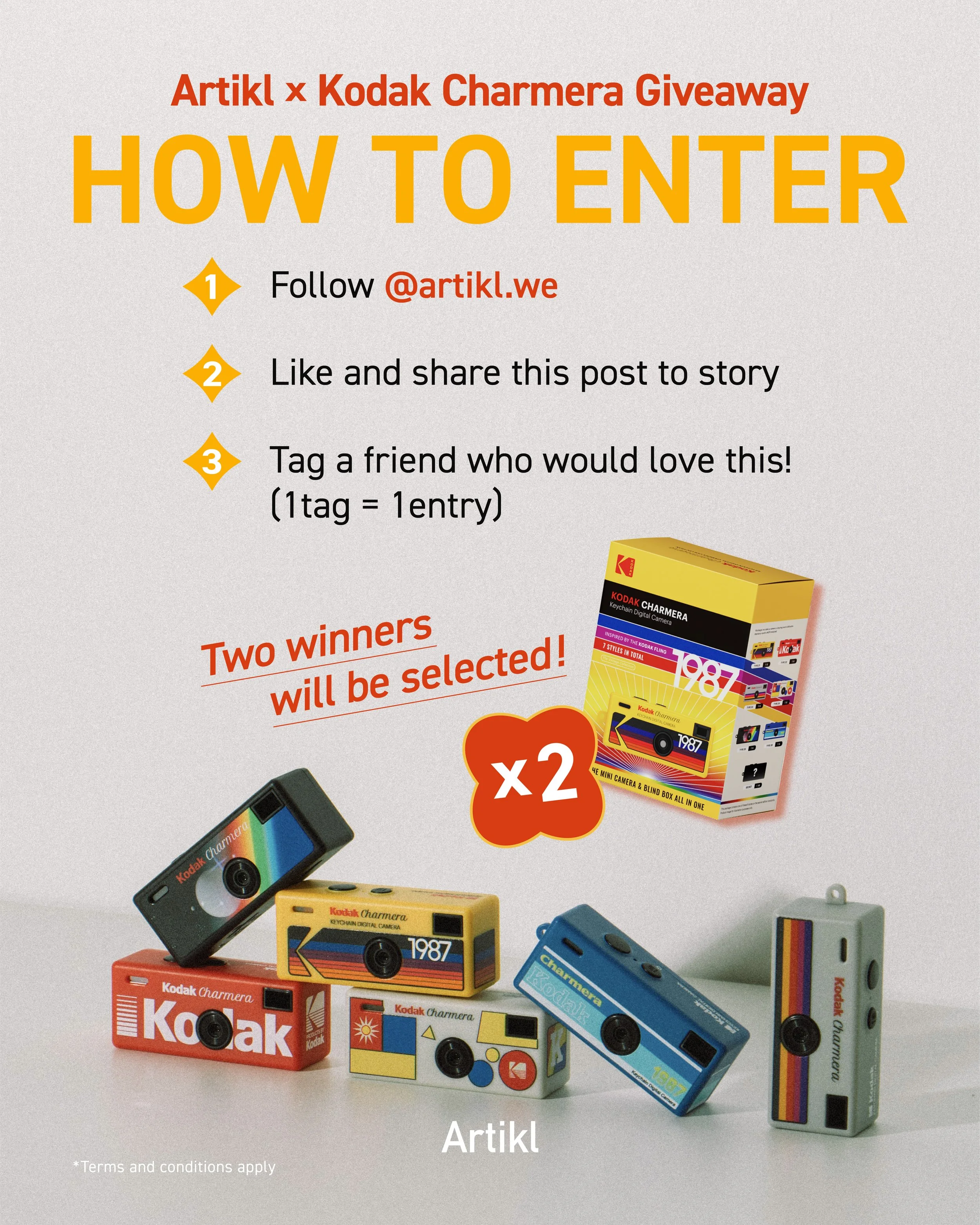 Artikl-Kodak-Mini Camera Big Surprise-Giveaway poster how to enter