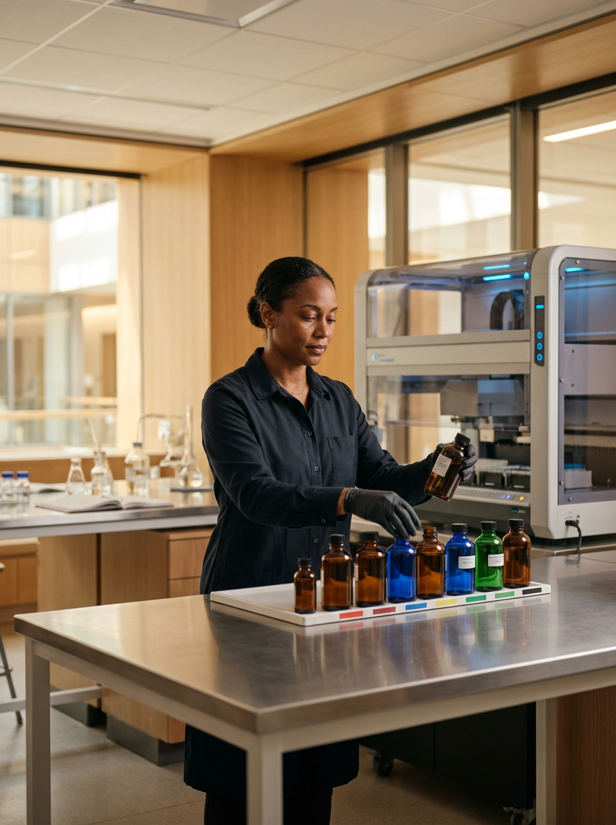 Biochemical assay plates in the lab